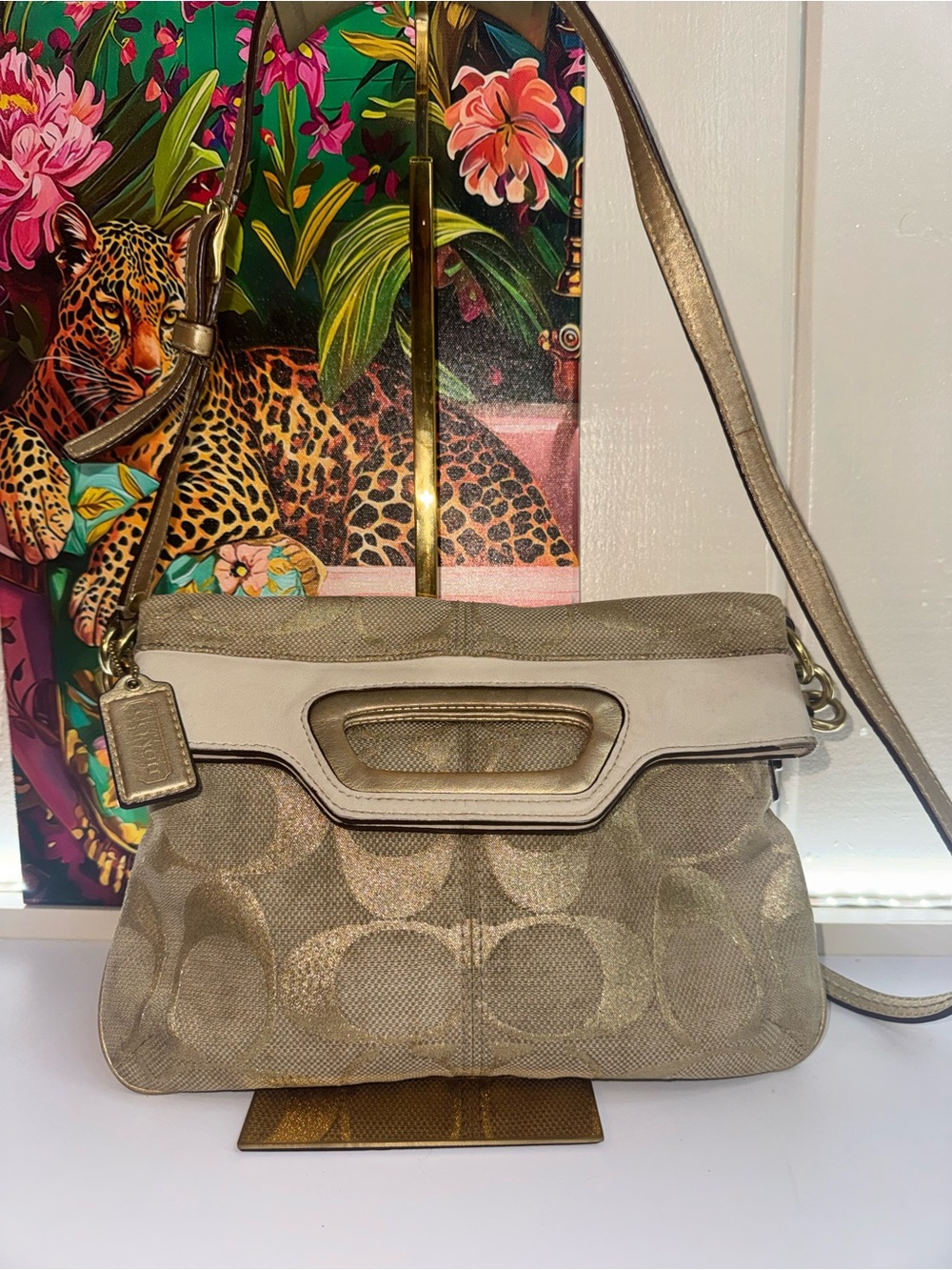 RARE COACH Bonnie Cashin EUC Condition Leather Trim 3 Way Bag - Picture 2 of 10